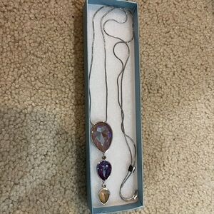 Autumn Delite Pear Drop Pendant Necklace